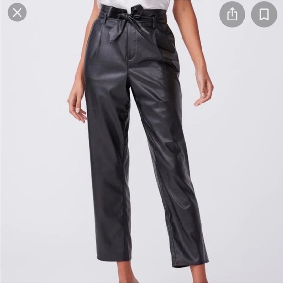 Paige Denim Melila Vegan Leather Pant. - Picture 2 of 7